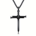 Men’s Steel Cross Pendant Necklace