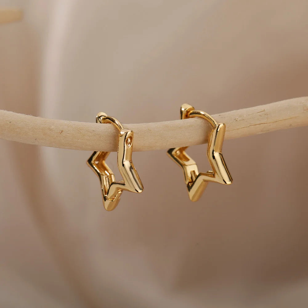 Minimalist Star Hoop Earrings for Everyday Elegance