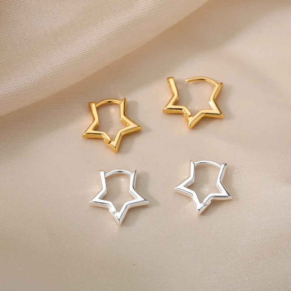 Minimalist Star Hoop Earrings for Everyday Elegance