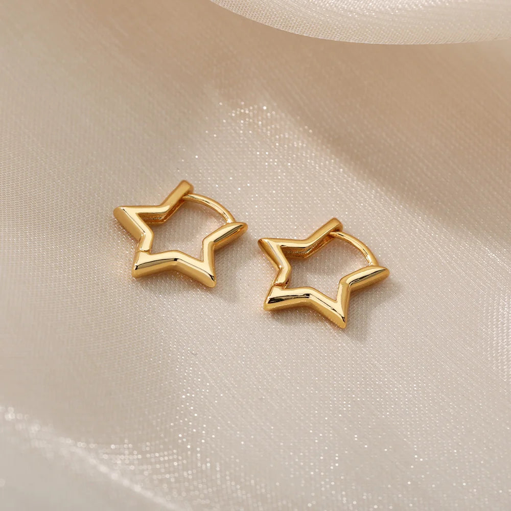Minimalist Star Hoop Earrings for Everyday Elegance