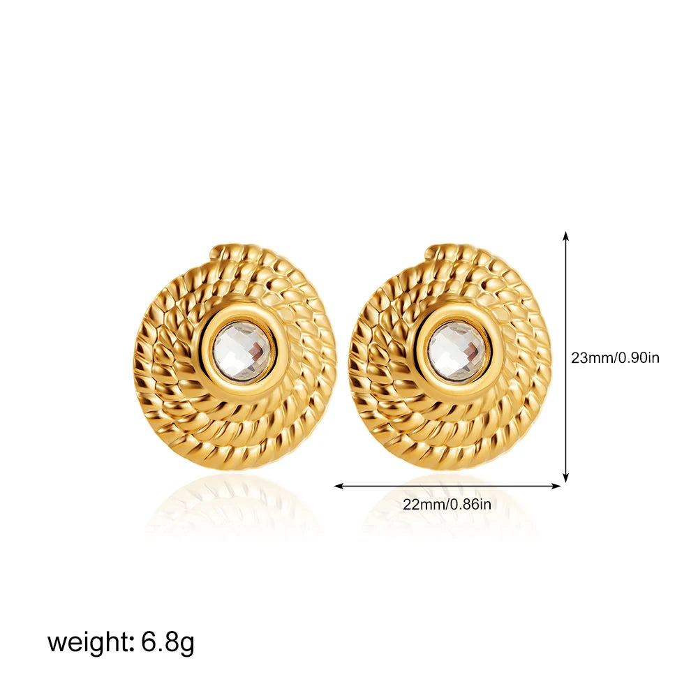 Three-Layer Textured Knot Earrings for Women