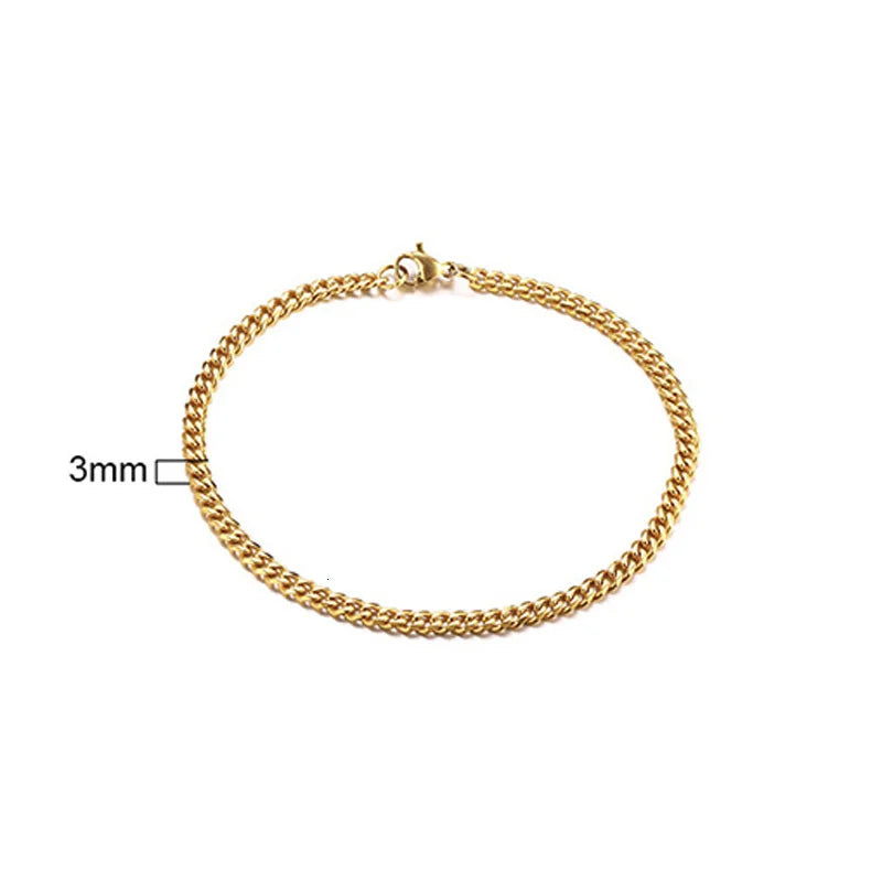 Chain bangle bracelet, minimalist modern link jewelry for everyday wear