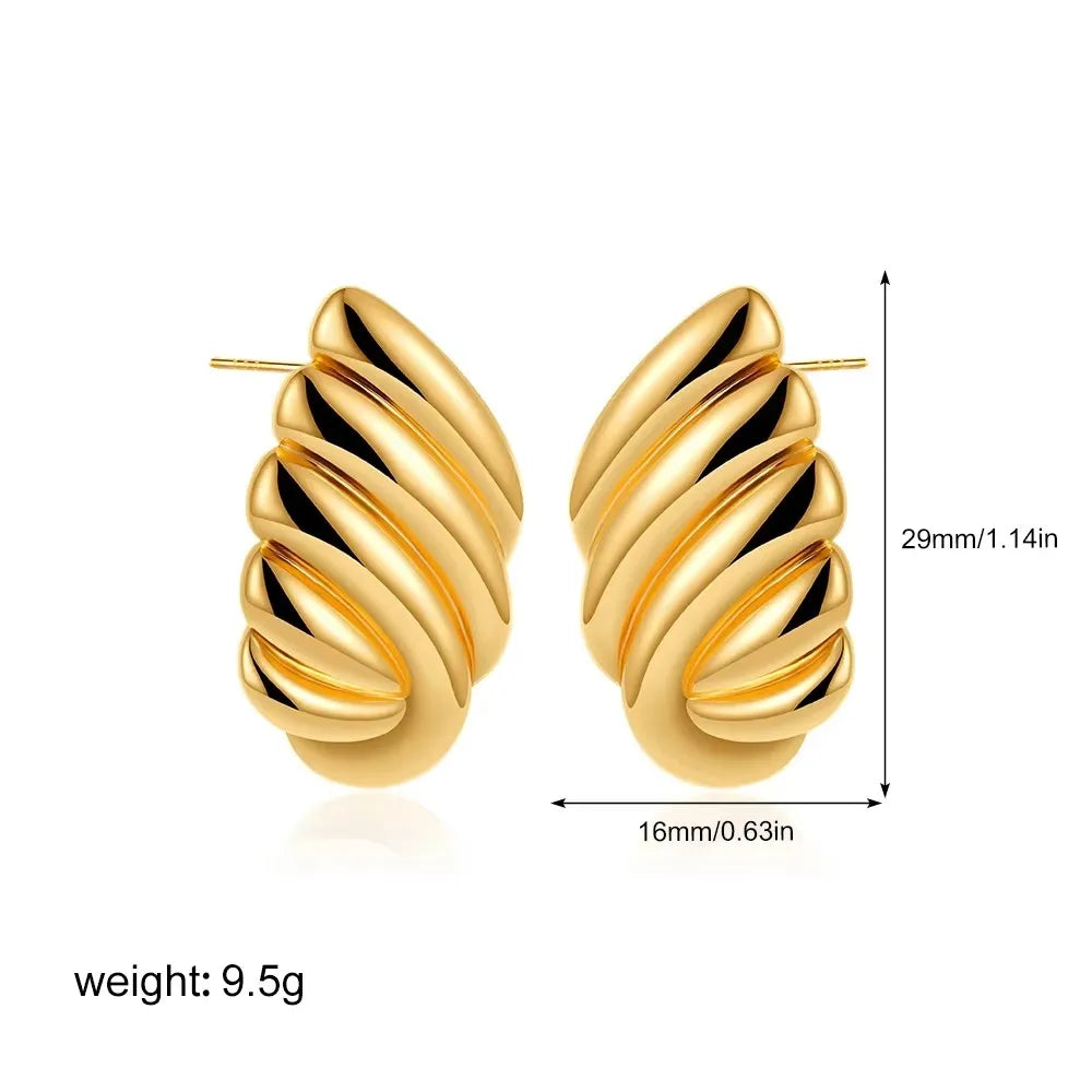 Three-Layer Textured Knot Earrings for Women