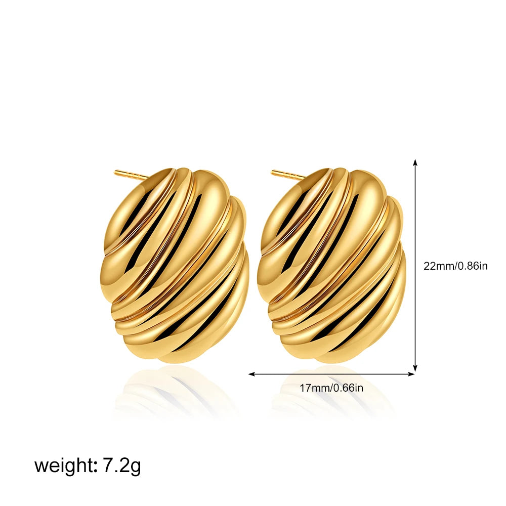 Three-Layer Textured Knot Earrings for Women