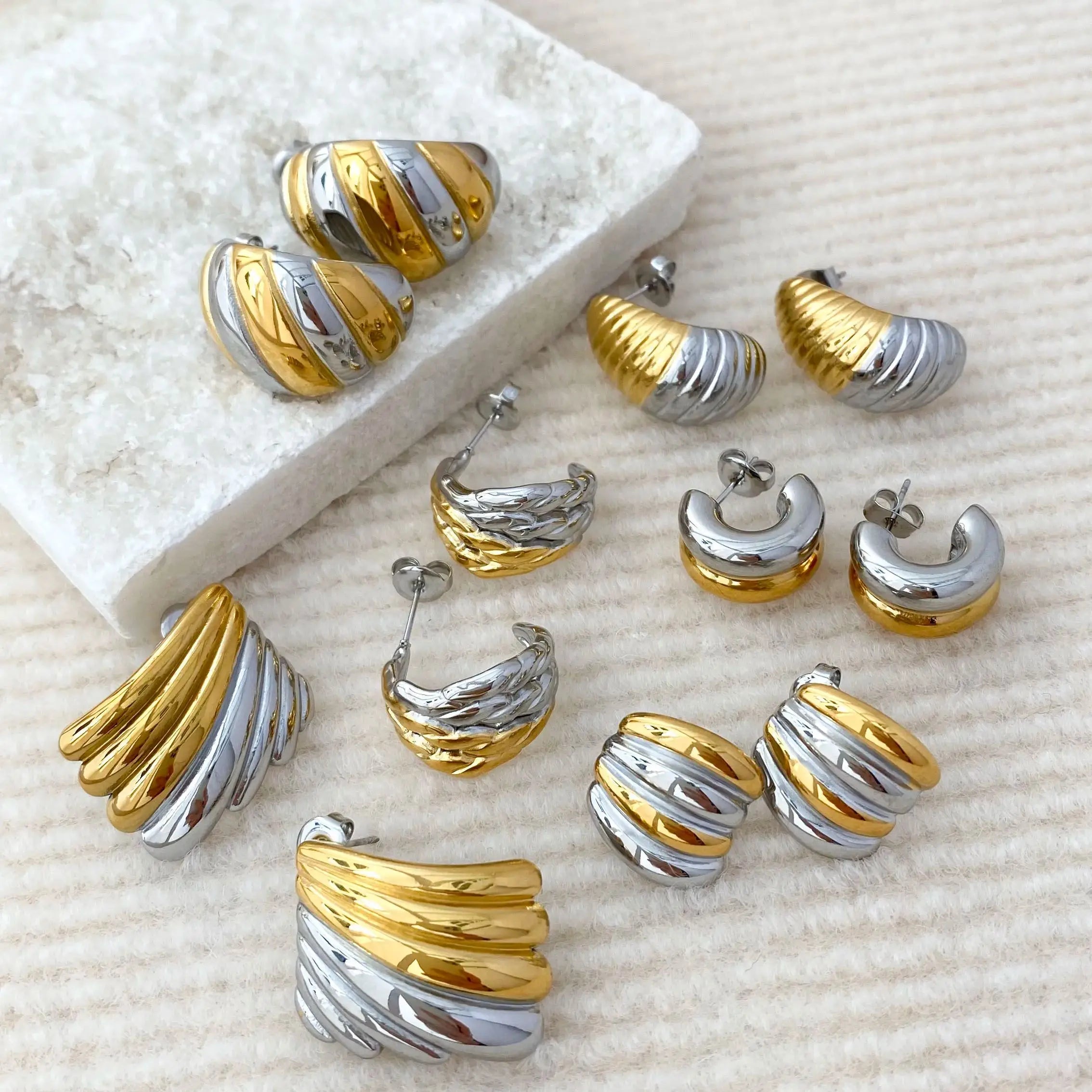 Hypoallergenic Geometric Stud Earrings for Women