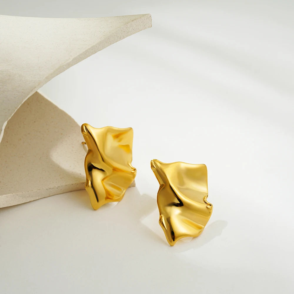 Three-Layer Textured Knot Earrings for Women