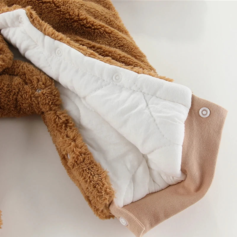 Winter Hooded Baby Romper with Cute Ears