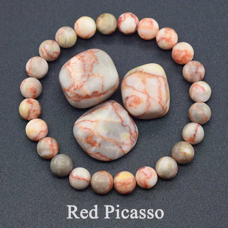 Natural Stone Healing Bead Bracelet for Balance