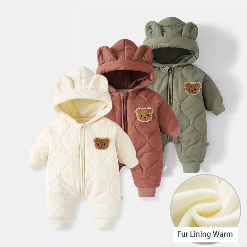 Warm Winter Baby Romper Bear Jumpsuit