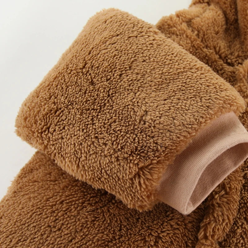 Winter Hooded Baby Romper with Cute Ears