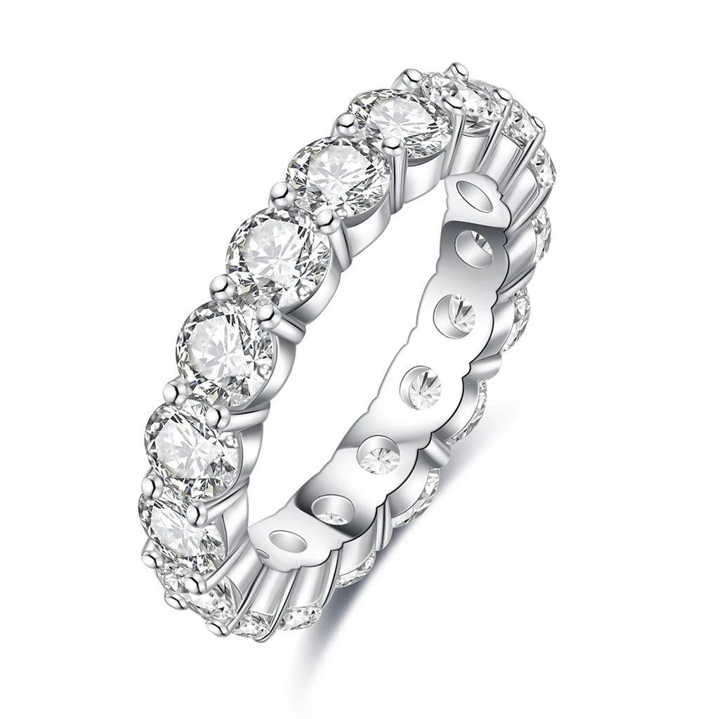 4mm 5cttw D Color Moissanite Wedding Band Ring