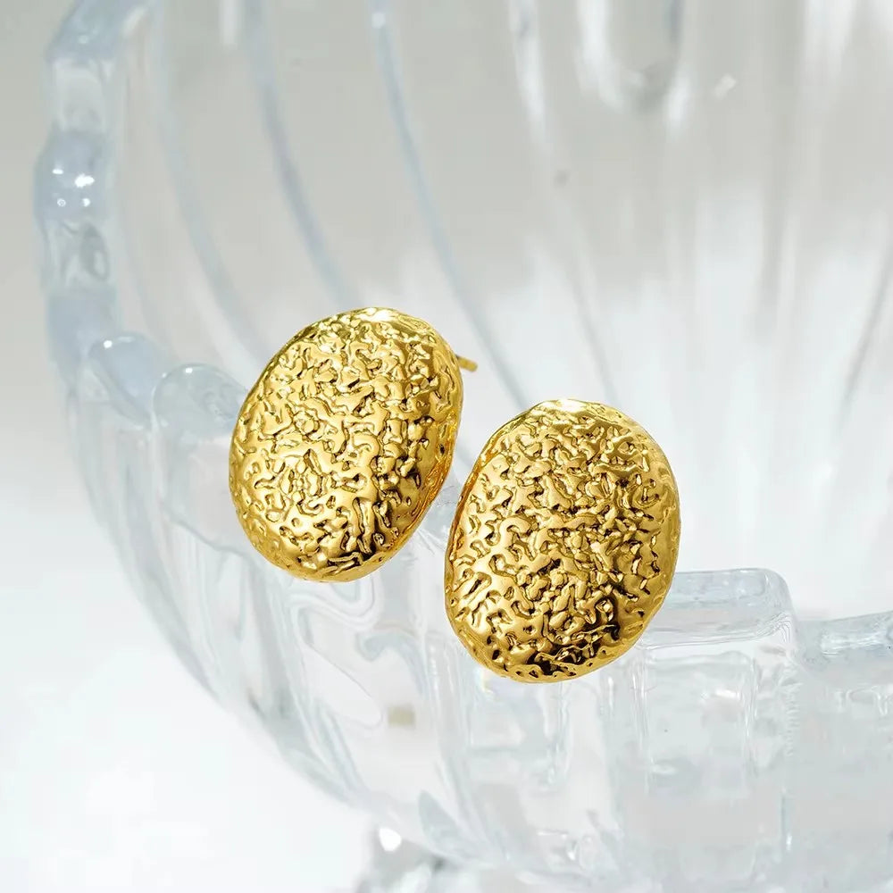 Three-Layer Textured Knot Earrings for Women