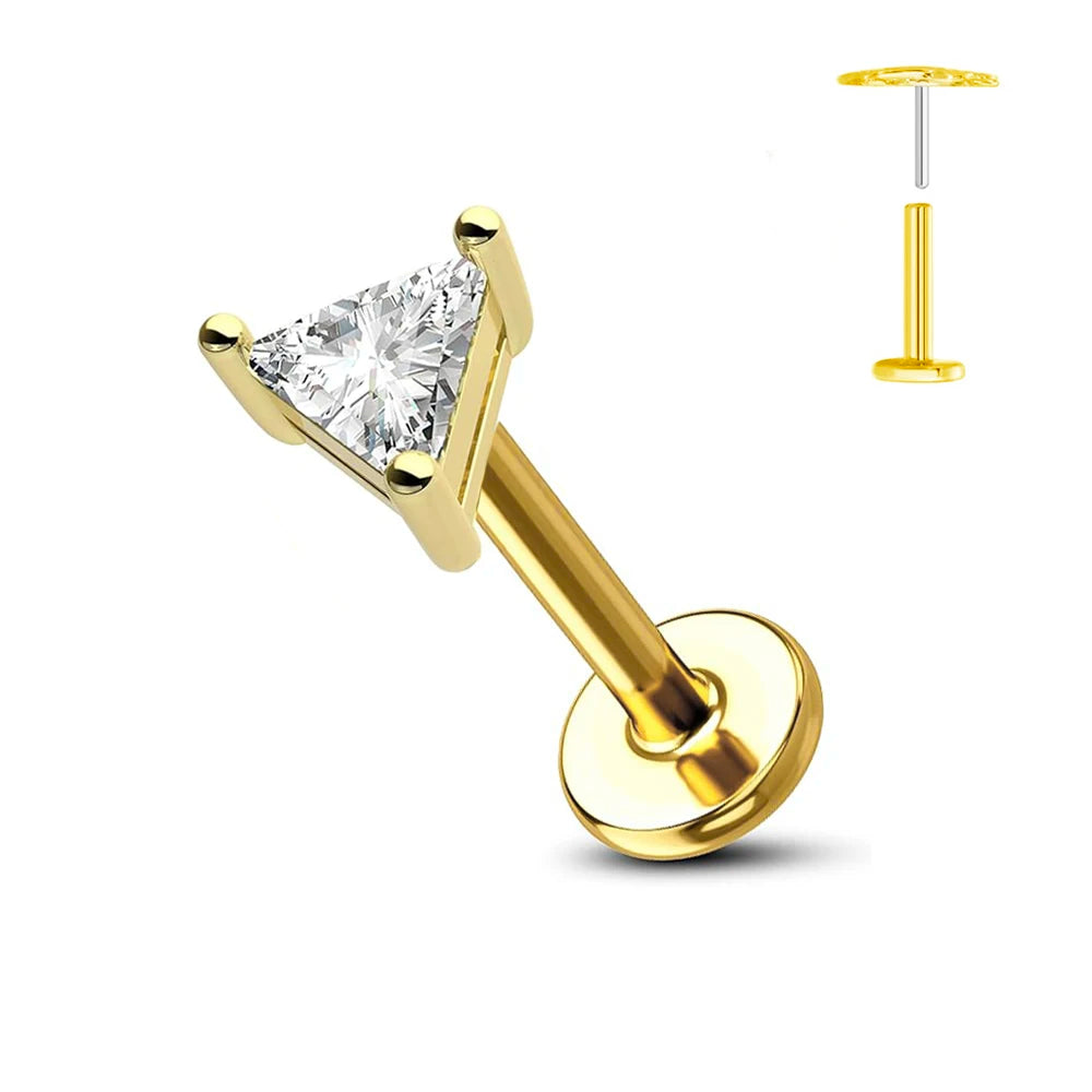 Titanium Flower Stud Piercing Earring for Sensitive Skin