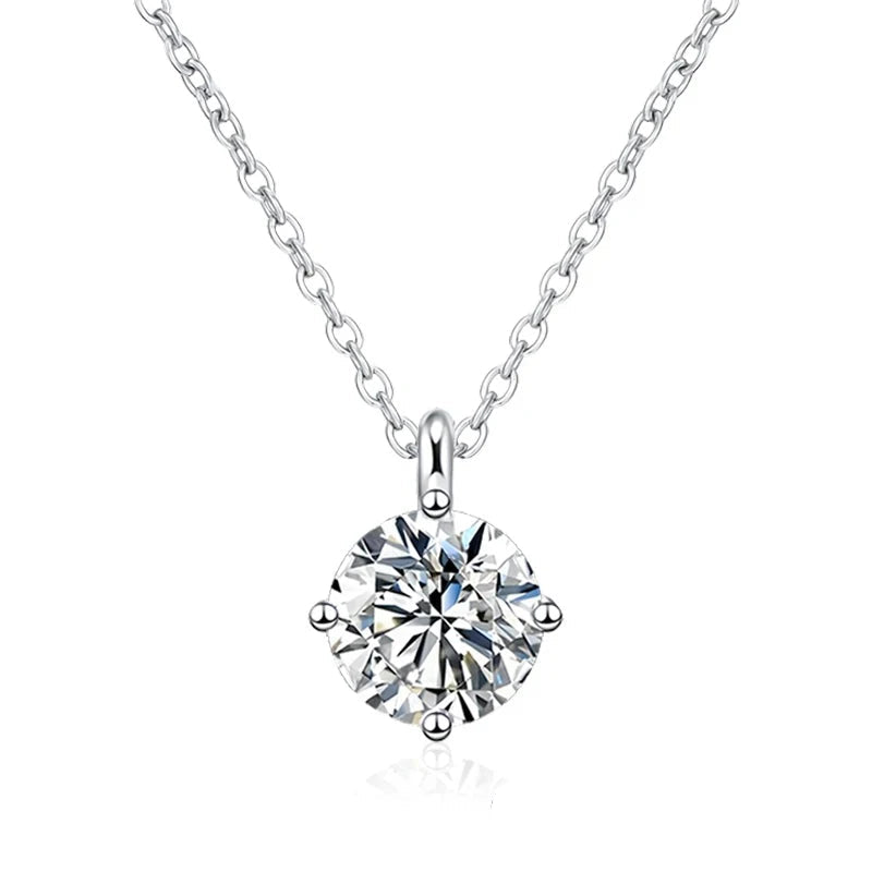 VVS1 D Moissanite Diamond Pendant Necklace for Women