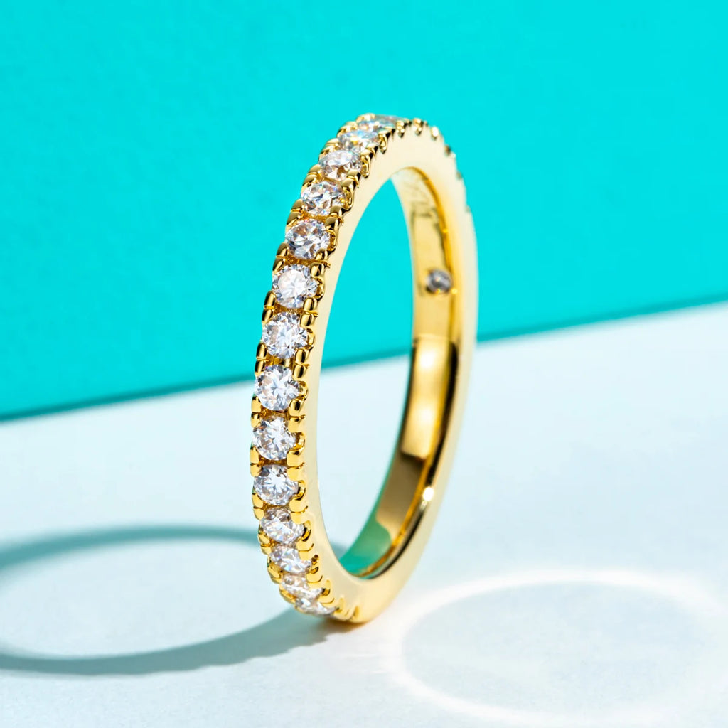 1.9 MM D Color Moissanite Wedding Band Ring
