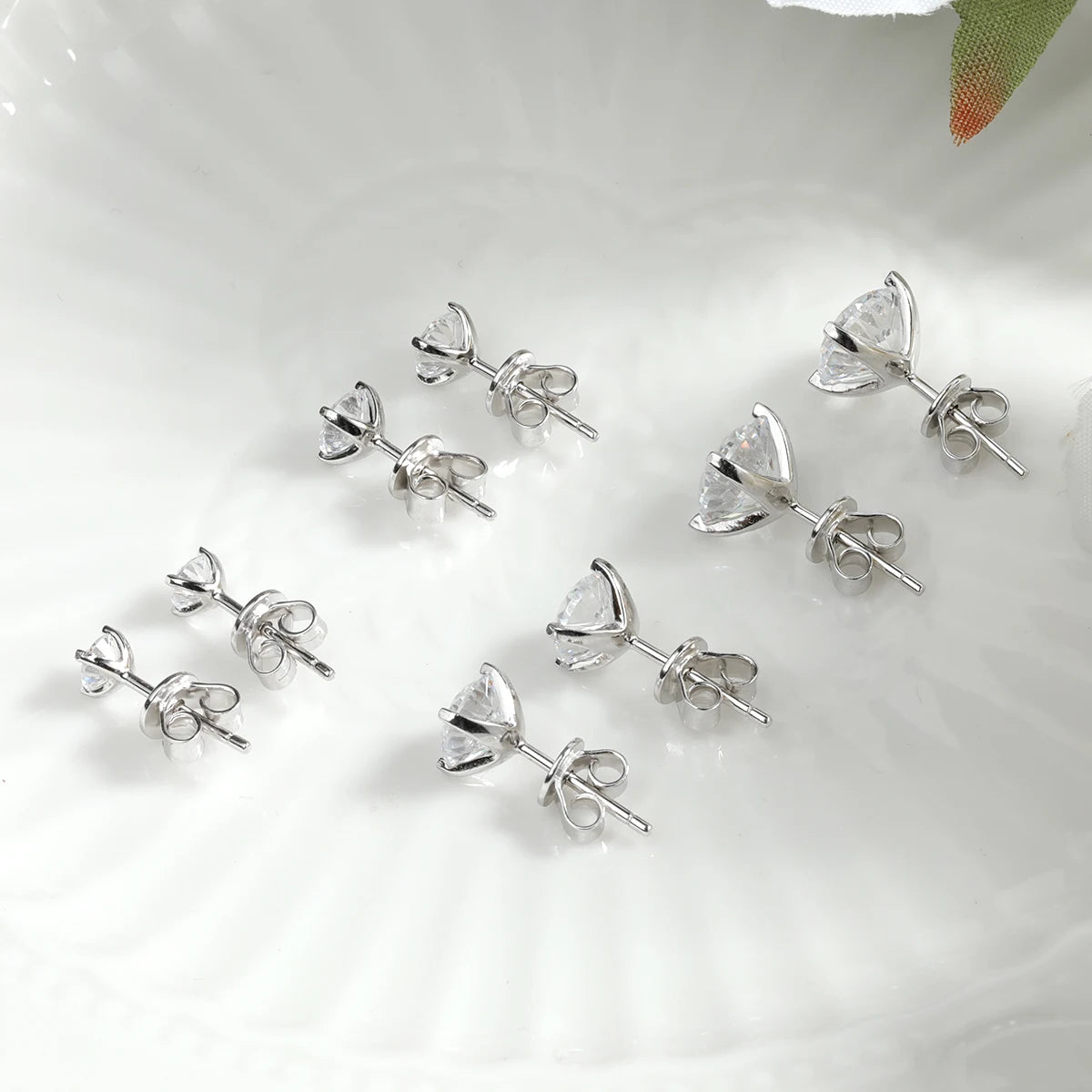 925 Sterling Silver Moissanite Stud Earring for Women