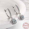 2ct moissanite huggie hoop earring, sparkling luxury diamond-alternative jewelry