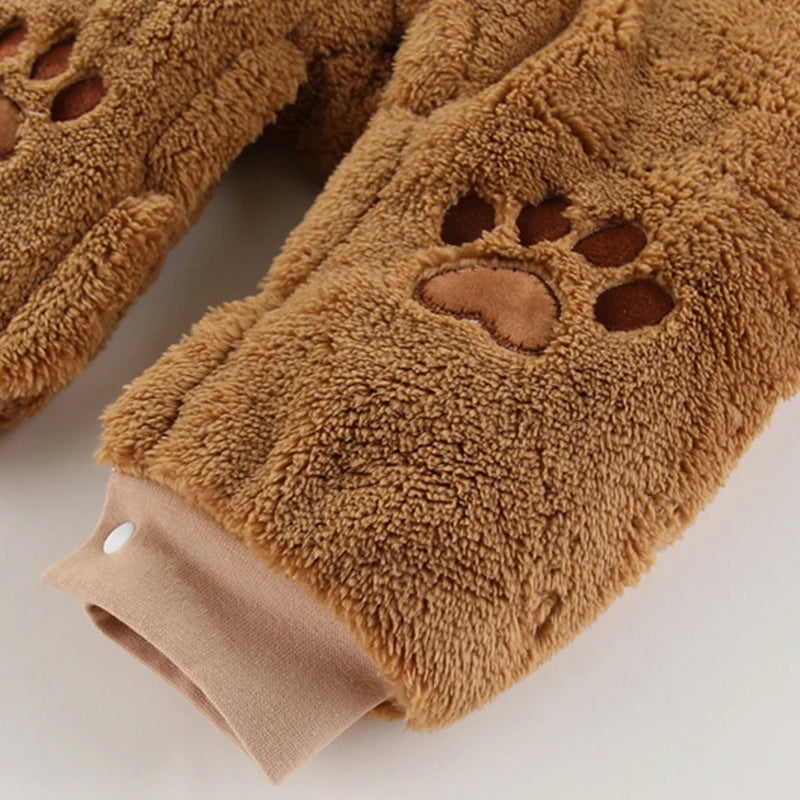 Winter Hooded Baby Romper with Cute Ears