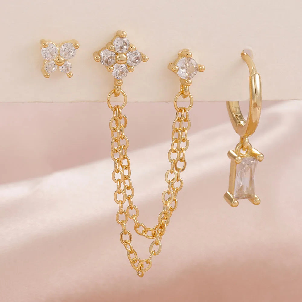 Zodiac Birthstone Earrings Set for Everyday Celestial Style