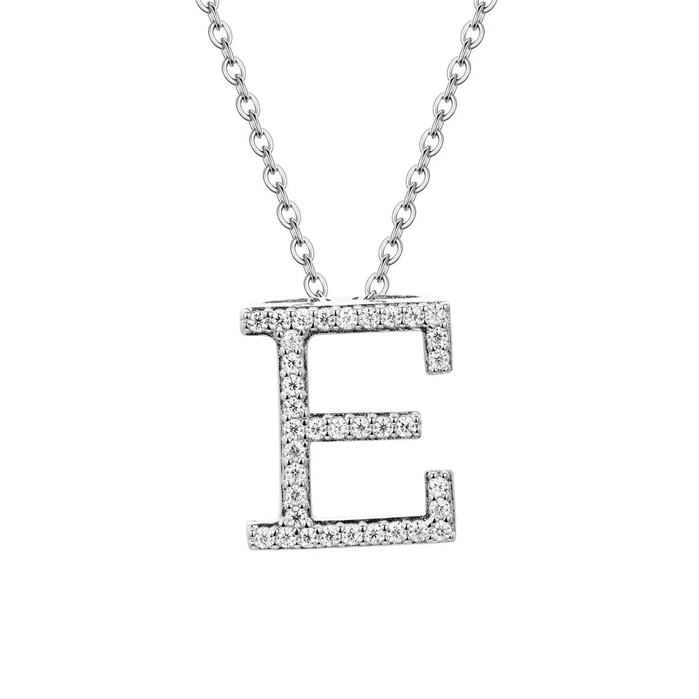 VVS1 D Moissanite Letters Pendant Necklace for Women