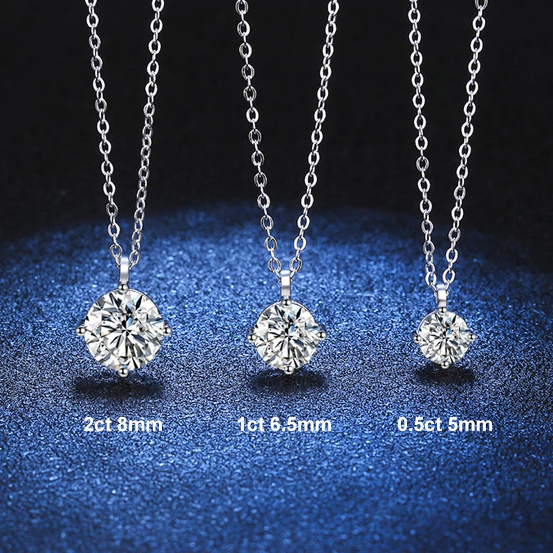 VVS1 D Moissanite Diamond Pendant Necklace for Women