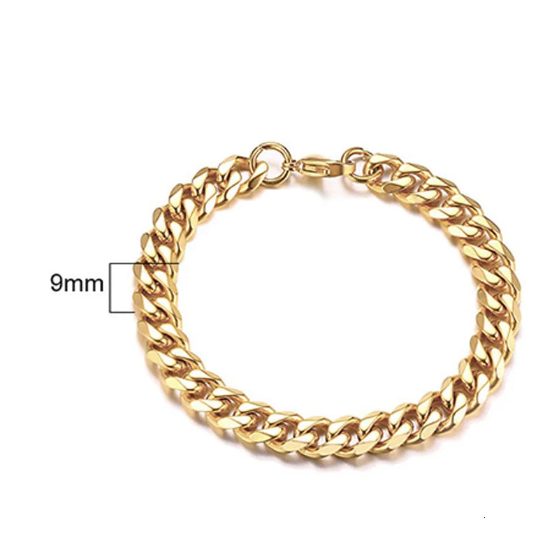 Chain bangle bracelet, minimalist modern link jewelry for everyday wear