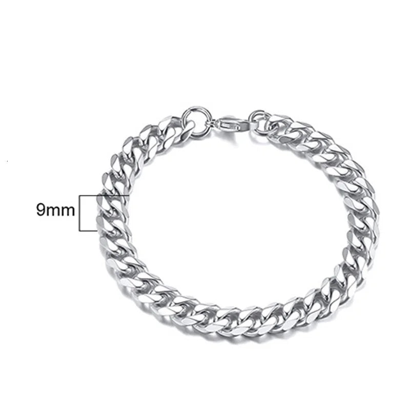 Chain bangle bracelet, minimalist modern link jewelry for everyday wear