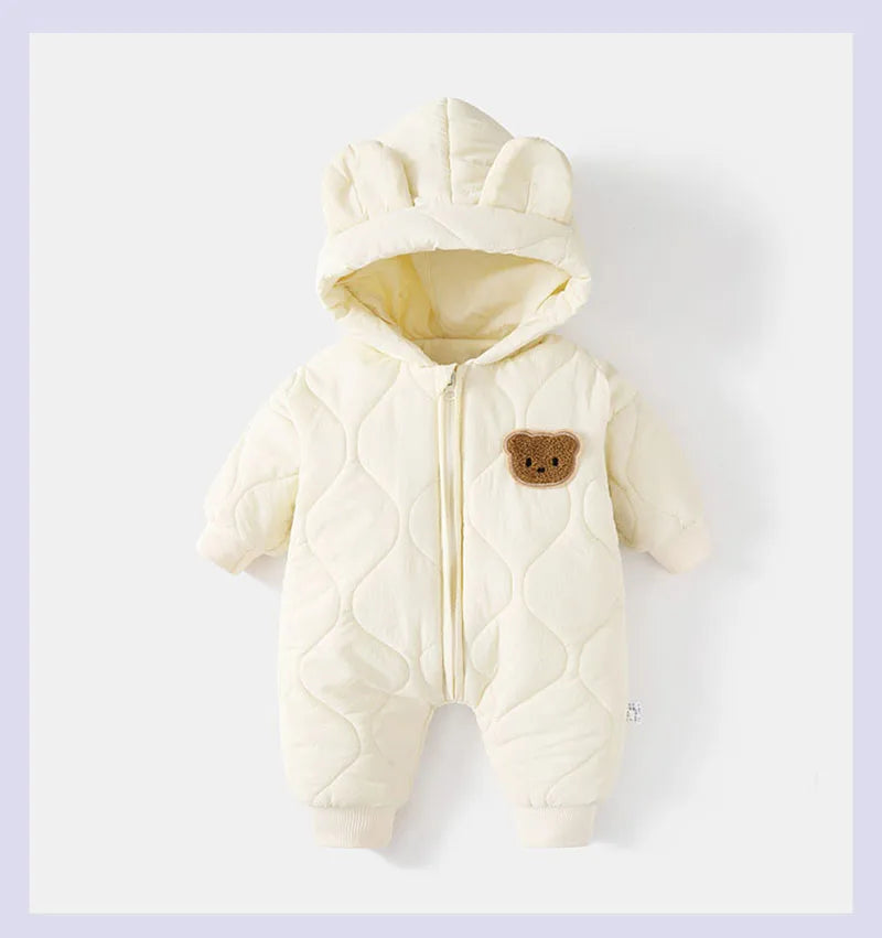 Warm Winter Baby Romper Bear Jumpsuit