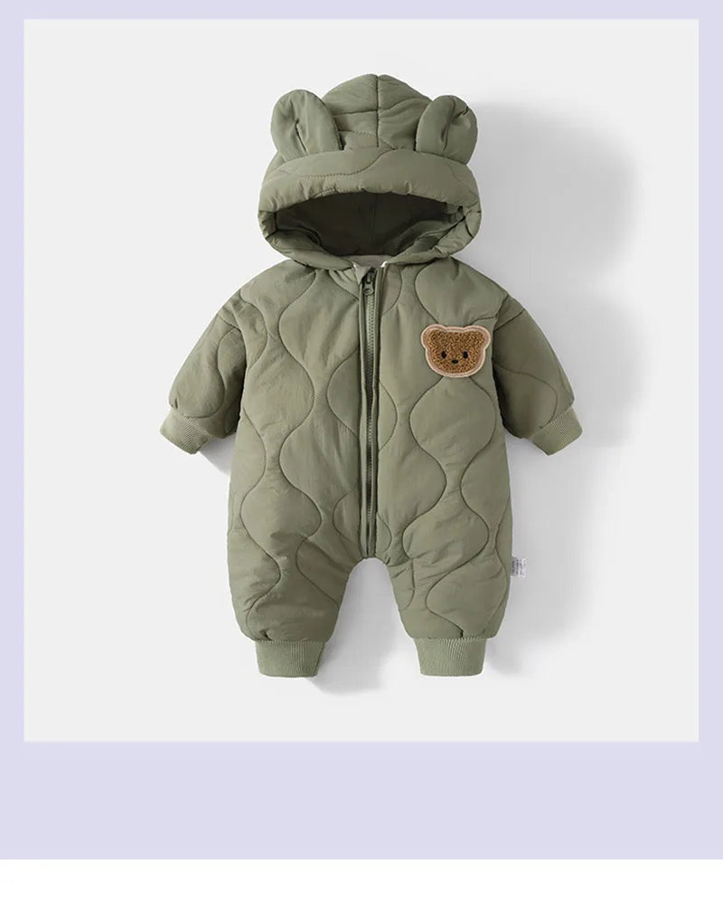 Warm Winter Baby Romper Bear Jumpsuit