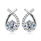 4 CTTW D Color Moissanite Stud Earrings
