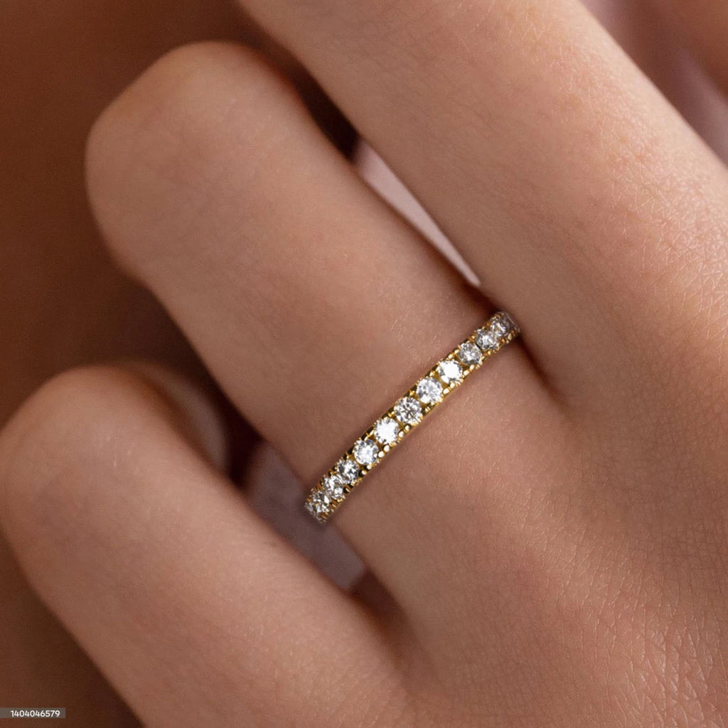 1.9 MM D Color Moissanite Wedding Band Ring
