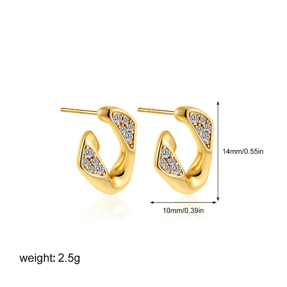 Three-Layer Textured Knot Earrings for Women