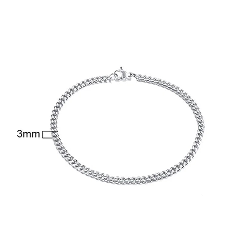 Chain bangle bracelet, minimalist modern link jewelry for everyday wear
