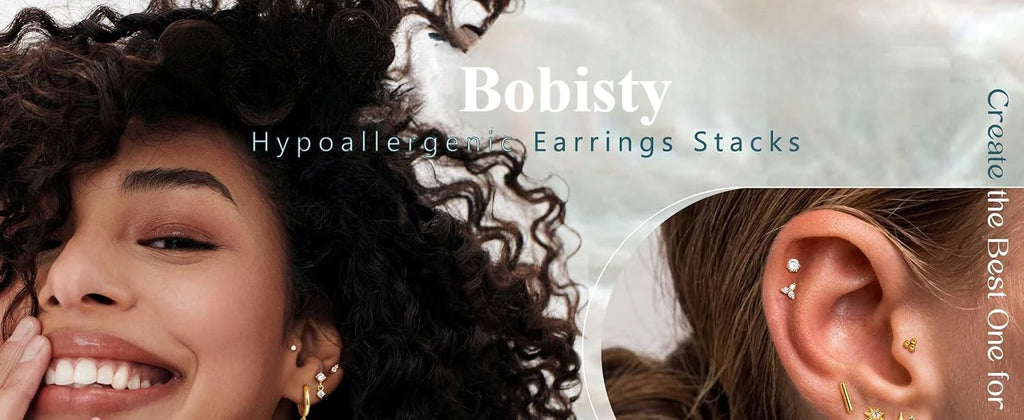 Bobisty Stud Hoop Earrings