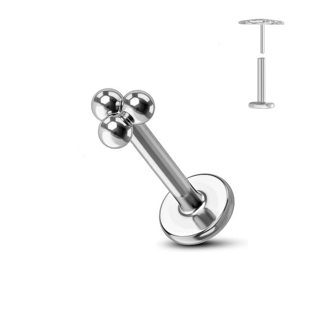 Titanium Flower Stud Piercing Earring for Sensitive Skin