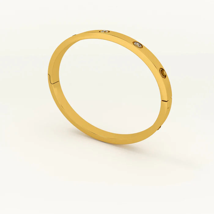 Crystal Love Bangle Bracelet-soristyle