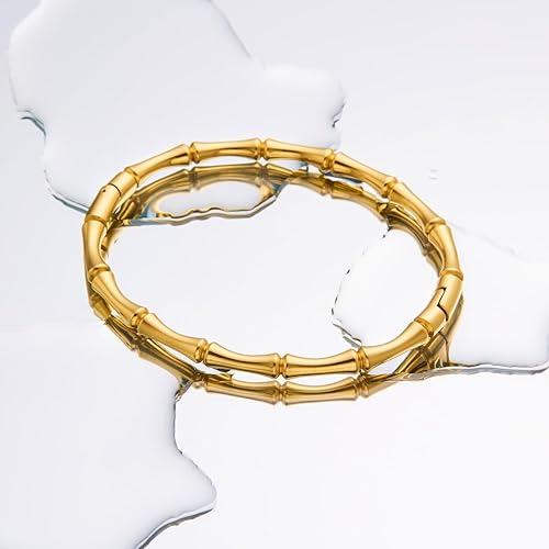 Bamboo Cuff Bangle Bracelet-soristyle