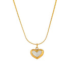 Mother of Pearl Heart Pendant Necklace