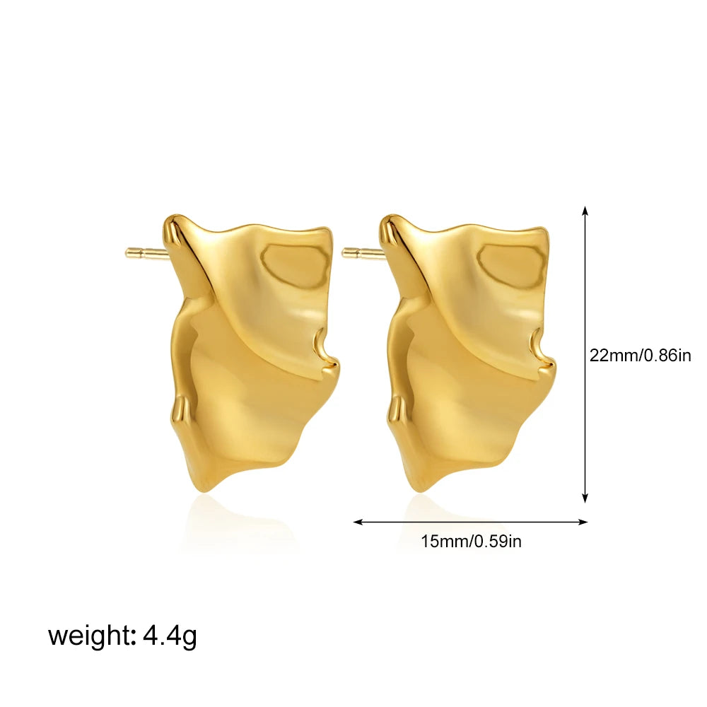 Three-Layer Textured Knot Earrings for Women