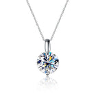 VVS1 D Round Cut Moissanite Pendant Necklace for Women