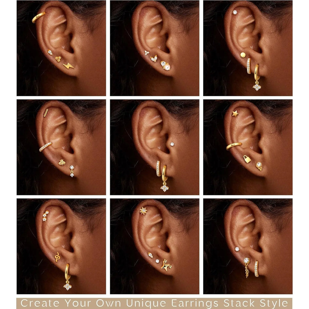 Bobisty Stud Hoop Earrings