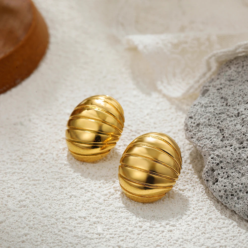 Three-Layer Textured Knot Earrings for Women