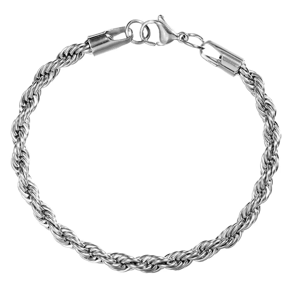 14mm cuban link chain bracelet, bold stainless steel hip hop jewelry