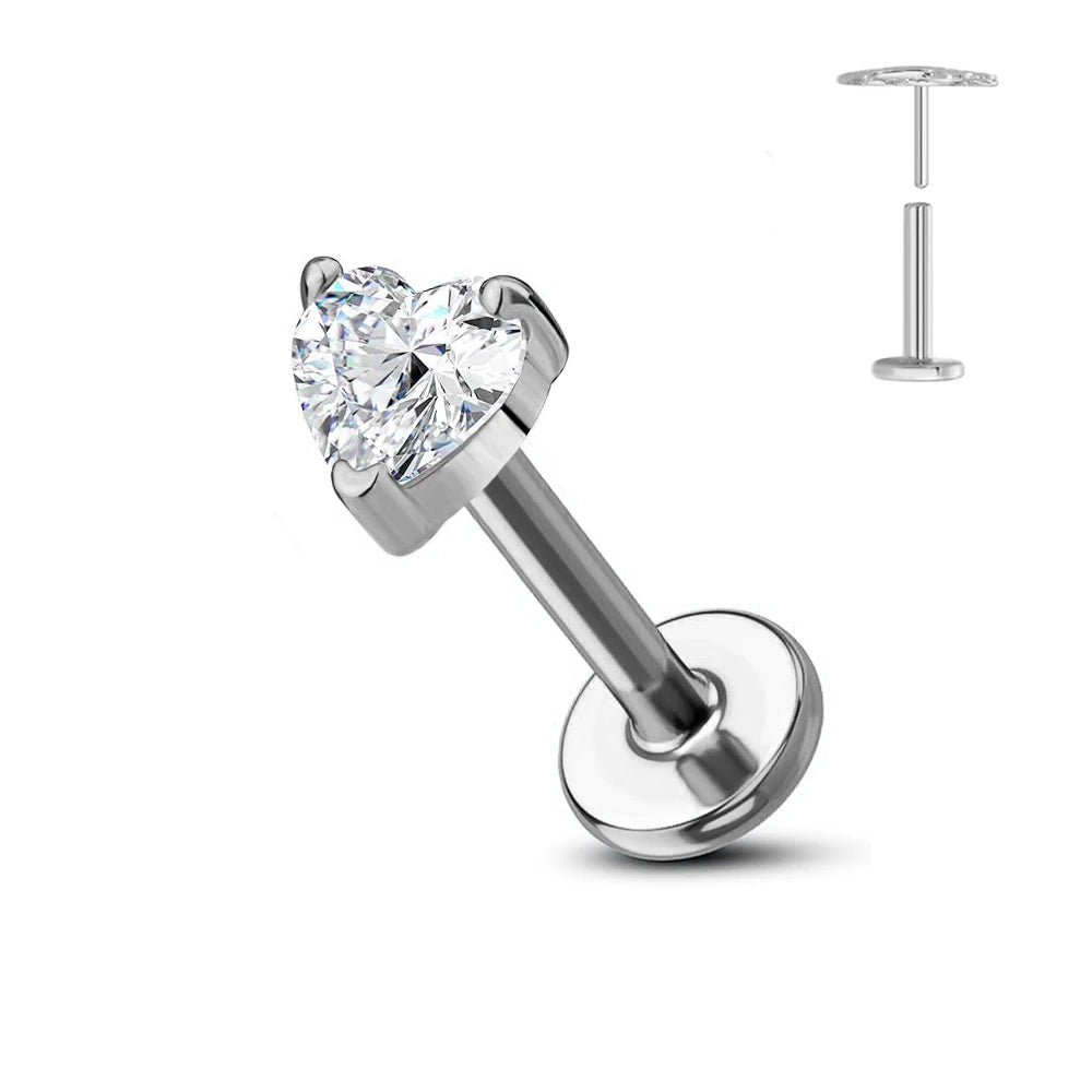 Titanium Flower Stud Piercing Earring for Sensitive Skin