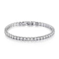 S925 sterling silver zirconia tennis bracelet, elegant sparkling jewelry