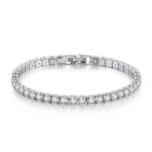 S925 sterling silver zirconia tennis bracelet, elegant sparkling jewelry