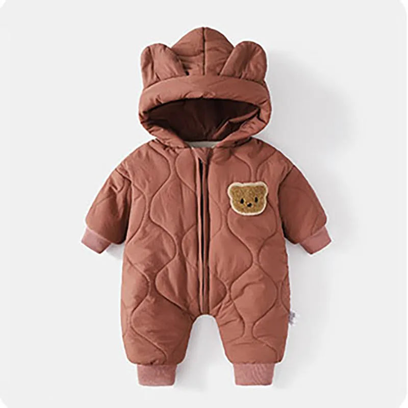Warm Winter Baby Romper Bear Jumpsuit