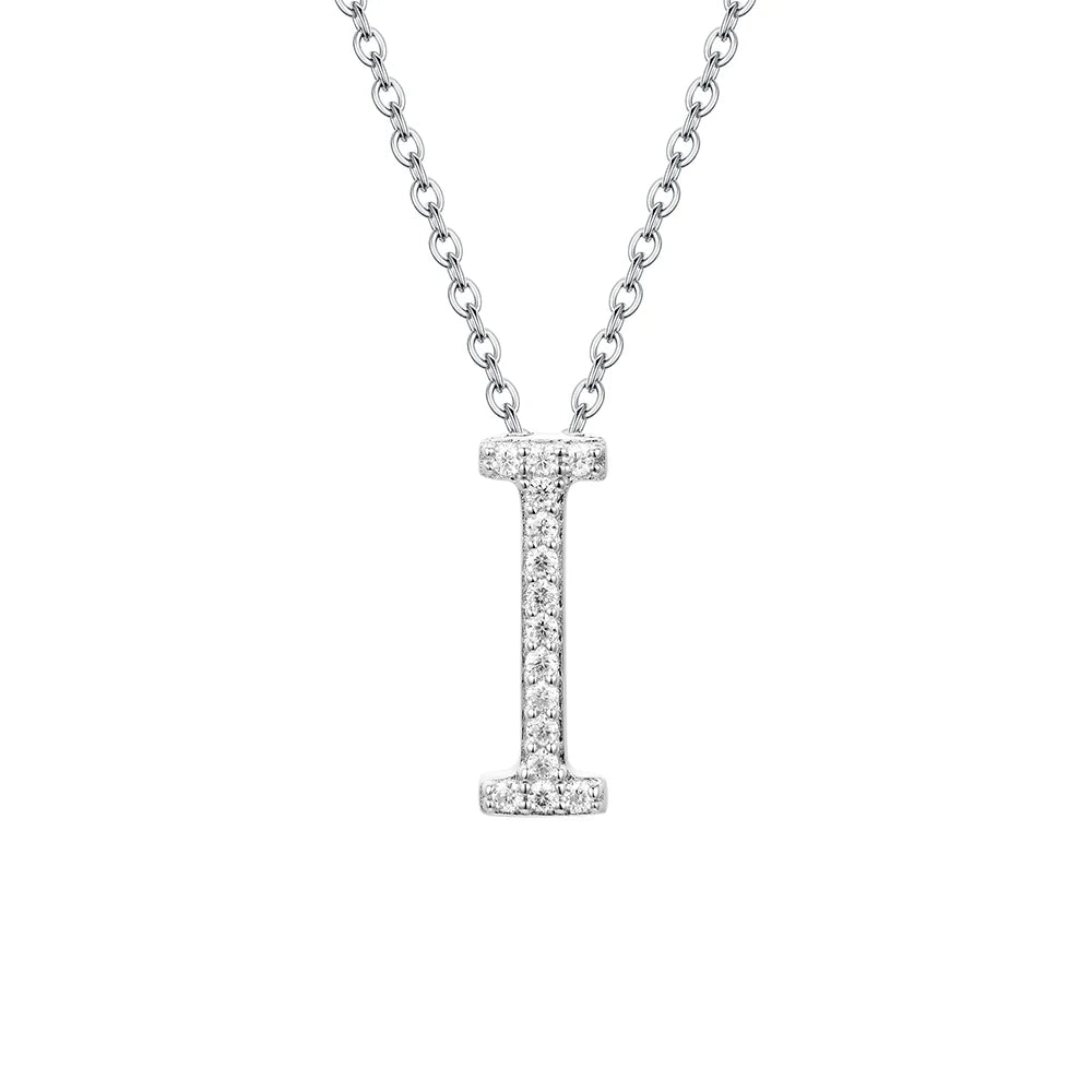 VVS1 D Moissanite Letters Pendant Necklace for Women