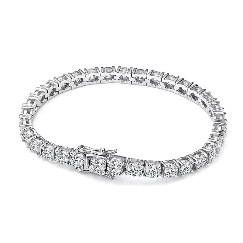 S925 Sterling Silver Moissanite Tennis Bracelet