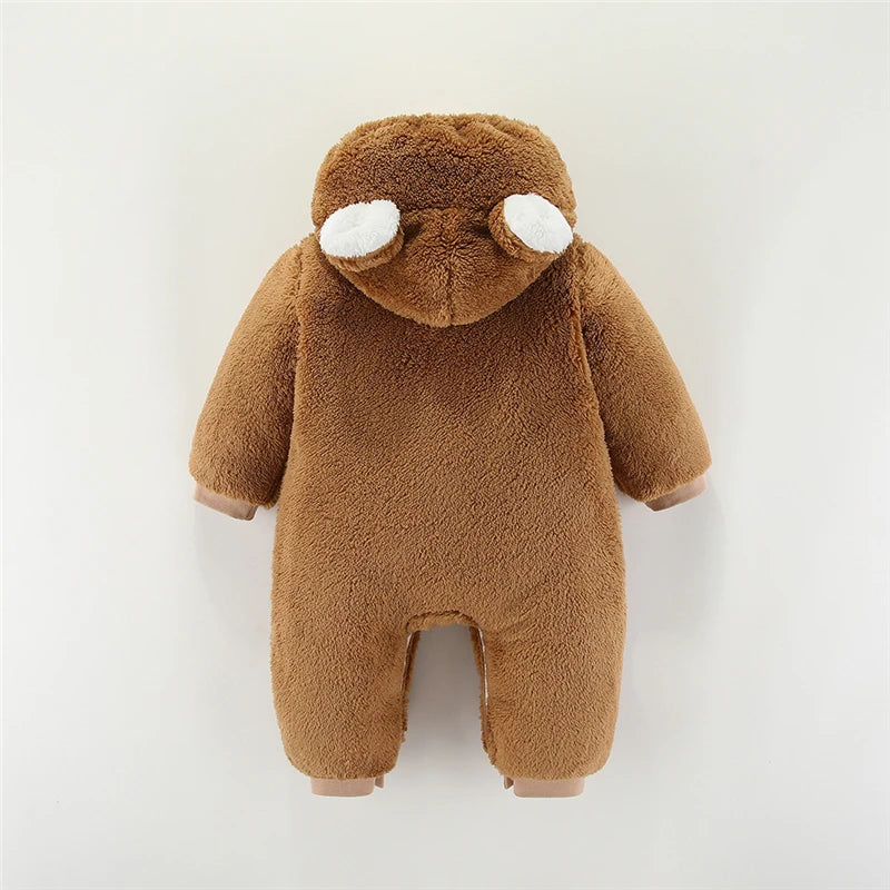 Winter Hooded Baby Romper with Cute Ears